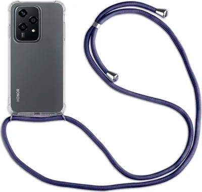 Produktbild von Handykette für Honor 200 Lite Handyhülle mit Band Case Hülle mit Kordel Handy Tasche in Blau