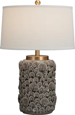 Produktbild von Fine Asianliving Chinese Table Lamp Porcelain with Lampshade Beige Modern Handmade D43xH65cm