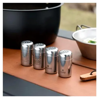 Produktbild von Kleine Gewürzbehälter aus Edelstahl für Camping und Reisen