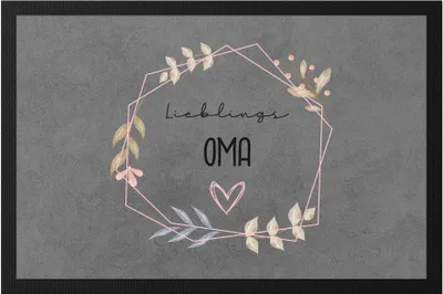 Produktbild von Lieblingsoma Fußmatte Omi Großmutter Geschenkidee Geburtstag Enkel Enkelin Enkelkinder