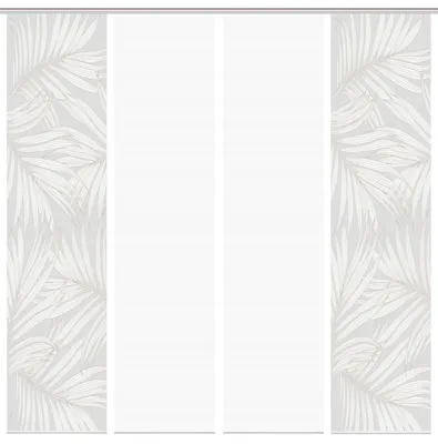 Produktbild von PACEY Schiebegardine, halbtransparente, 260x60 cm, taupe, palmendruck