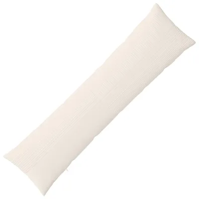 Image de Housse de coussin vidaXL ALMELO, couleur crème, 40 x 145 cm, en velours