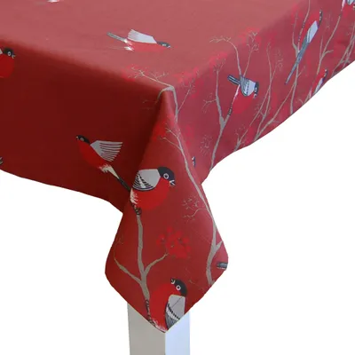 Produktbild von Tischdecke ca. 110x110 cm marsala beties "Beeren Vögel"