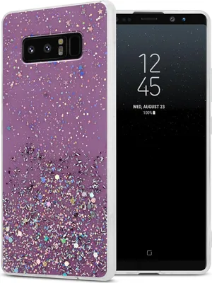 Obrázok produktu pre Cadorabo puzdro pre Samsung Galaxy NOTE 8 ochranné puzdro vo fialovej farbe puzdro na mobilný telefón TPU puzdro trblietavý kryt puzdro trblietavé