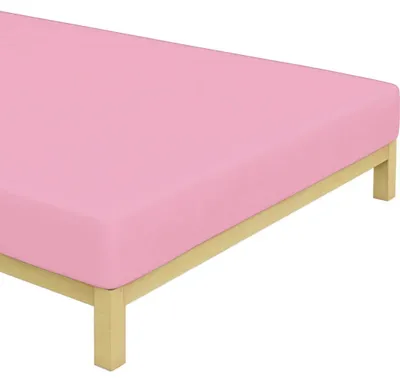 Imagen del producto de Sábana bajera de punto rosa. Tamaño: 60x120 cm