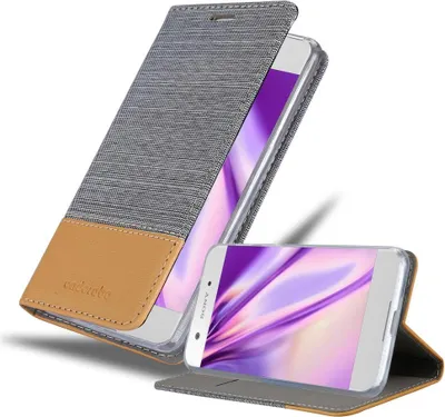 Produktbild von Cadorabo Hülle für Sony Xperia XA1 Schutzhülle in Grau Handy Hülle Etui Book Case Cover