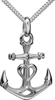 Produktbild von Großer Silber Anhänger Anker Maritim 925 Sterlingsilber für Herren Mit Halskette 55 cm