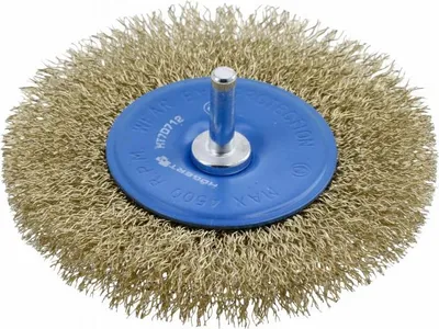 Produktbild von Scheibenbürste mit 100 mm Schaft, 0.3 mm Messingdraht