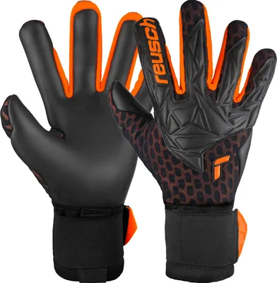 Obrázok produktu pre Brankárske rukavice Reusch Attrakt Gold X Airvent s hybridným negatívnym strihom 7784 black / shocking orange / 10.5