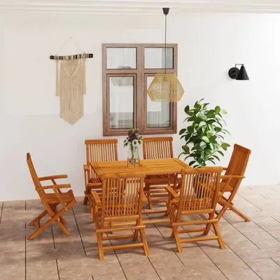 Productafbeelding van Maison Exclusive - Tuinset voor 7 personen, massief teakhout