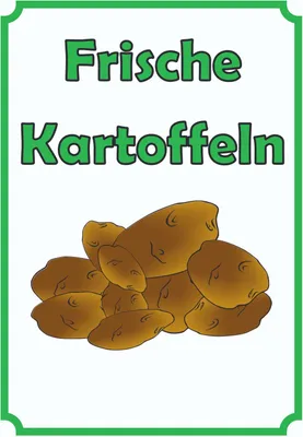Produktbild von Verkaufsschild Schild Kartoffeln Hochkant A5 (148x210mm)