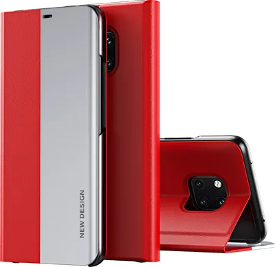Produktbild von Huawei Mate 20 Pro Hülle, LaimTop Leder PolyurethanMagnetisch Klapp Stand Schutzhülle für Huawei Mate 20 Pro Rot
