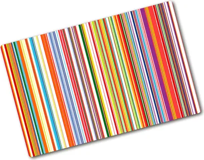 Produktbild von Tulup Glas Herdabdeckplatte - 80x52 cm - Glaskeramikkochfeld-Abdeckung Spritzschutz Glasabdeckplatte - Einteilig - Kunst: Modern & Klassisch - Farbige Streifen - Mehrfarbig