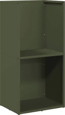 Immagine prodotto di vidaXL Porta legna verde oliva 40x30x80 cm Acciaio laminato a freddo