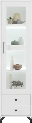 Produktbild von Vitrine mit Beleuchtung weiß BEND-133