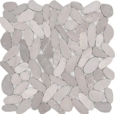 Produktbild von Mosaik Fliese Flußkiesel Steinkiesel hellbeige Kiesel geschnitten TAN 5 7 MOS30-IN10_f