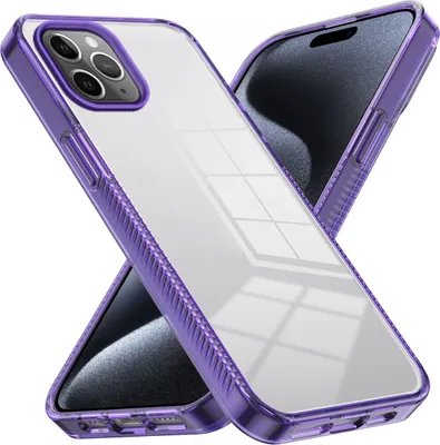 Produktbild von Hülle für iPhone 11 Pro Rutschfest Kristallklare Stoßfeste TPU Bumper Handyhülle Lila