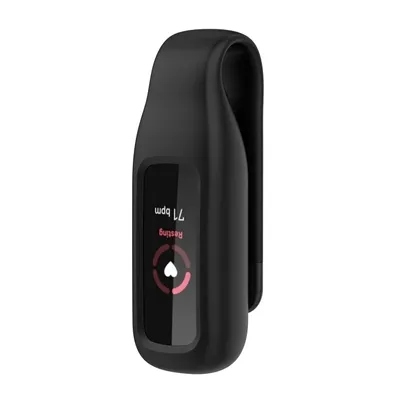 Produktbild von Silikon-Smartwatch-Armband – Passend für Fitbit – r Silikonclip – Schwarz – Strap-it Uhrenarmband / Armband