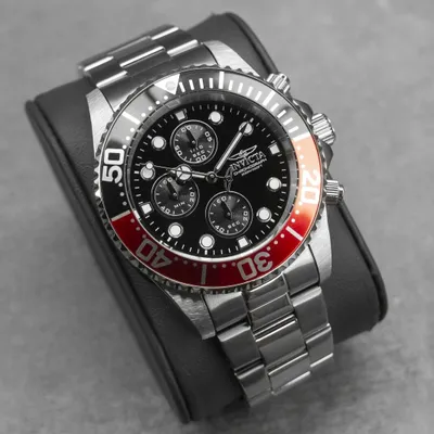 Produktbild von Invicta Pro Diver 1770 Herren Uhr - Quartz Bewegung - Edelstahl mit schwarzem Zifferblatt - 43 mm
