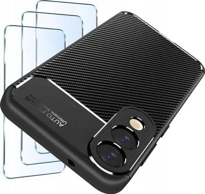 Zdjęcie produktu dla ZESTAW Etui do Samsung S25 EDGE Pancerne Carbon CASE + 3 SZTUKI SZKŁO