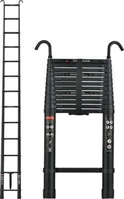 Obrázek produktu pro Teleskopický žebřík, nosnost 150 kg, nastavitelná výška, 5 m