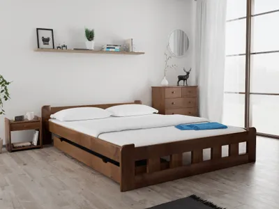 Obrázek produktu pro Postel Naomi zvýšená 160 x 200 cm, dub Rošt: Bez roštu, Matrace: Bez matrace