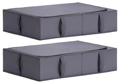 Image de Solidchoice - Boîtes de rangement sous le lit avec couvercle, lot de 2