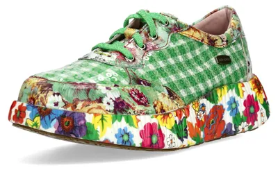 Produktbild von Laura Vita Damen Sneaker Karomuster Pailletten Plateau NIKITO 53, Größe:39 EU, F