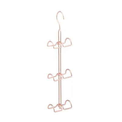 Immagine prodotto di Relaxdays Gancio per borse a 6 ganci, soluzione salvaspazio per riporre le borse, ganci in metallo per borse, supporto per borse, rame