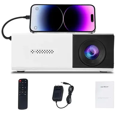 Productafbeelding van Mini-projector, 1080P HD-resolutie, veelzijdige connectiviteit, wit
