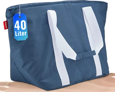 Produktbild von Multifunktionale Kühltasche 40L – geräumige Freizeittasche mit Kühlfunktion, isoliertes Innenfutter, wasserabweisendes Polyester, Reißverschluss, stabile Tragegriffe, Schultertragbar, ideal für Einkauf, Strand, Fitness & Alltag