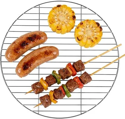 Immagine prodotto di Griglia rotonda da 55 cm, griglia in acciaio inossidabile di alta qualità, accessori per griglie