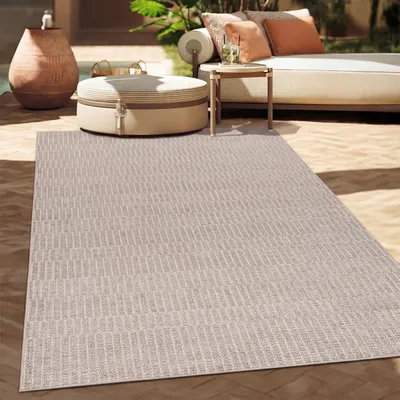Immagine prodotto di Tappeto per esterni a trama piatta moderno boho etno resistente alle intemperie misura 80x250 cm