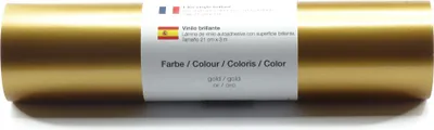 Produktbild von Kreativplotter Vinylfolie glänzend GOLD 21x300 cm