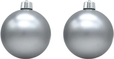 Produktbild von Weihnachts-Kugel XXL Ø 20cm - 2 Stück silber matt