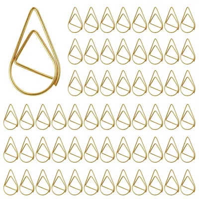 Productafbeelding van 200 Stuks Gouden Waterdruppel Paperclips voor Kantoor en Scrapbooking