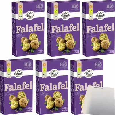 Produktbild von Bauck  Falafel Fertigmischung 6er Pack (6x160g Packung) + usy Block