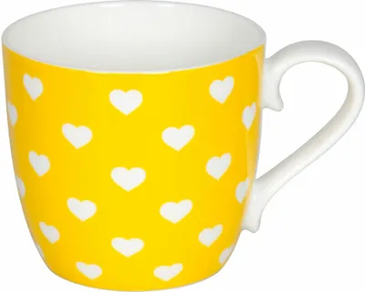 Immagine prodotto di Könitz Hearts Sun Becher, Herzen, Tasse, Kaffeetasse, Bone China, Gelb, 400 ml, 11 2 057 2330