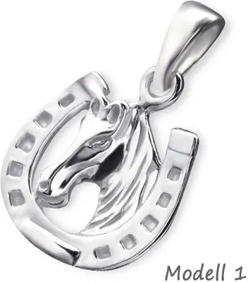 Produktbild von Kinderkette Silber 925 Kette: Pferd Anhänger Halskette für Mädchen Modell 1