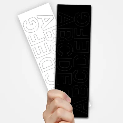 selbstklebende Buchstaben- und Zahlenaufkleber, Modell 037-033 – Decords, Produktansicht 1