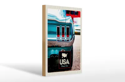 Produktbild von Holzschild Reise 20x30cm USA altes Fahrzeug Oldtimer Urlaub