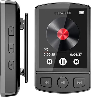 Produktbild von 8GB MP3 Player Bluetooth 5.0 mit Lautsprecher ▏Videowiedergabe ▏FM-Radio ▏Diktiergerät ▏E-Book Reader ▏Englisch Deutsch ▏Clip-Design ▏MP3-Player