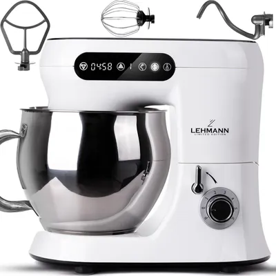 Produktbild von Robot kuchenny planetarny LEHMANN HYSSOP Limited Edition, planetarny, 1300 W, misa 5l, 6 ustawień prędkości, timer, 322 x 349 x 215 mm