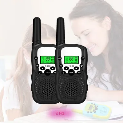 Produktbild von Kinder Walkie Talkie 2PCS Outdoor Remote Control Interaktives Spielzeug mit Hintergrundbeleuchtung LCD-Taschenlampe Urlaub Geschenk für Jungen und Mädchen
