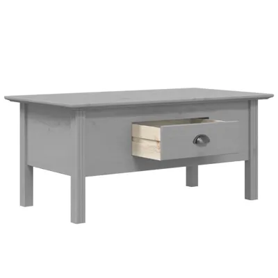 Produktbild von Couchtisch BODO Grau 100x55x46 cm Massivholz Kiefer
