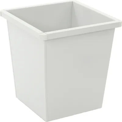 Produktbild von Viereckiger Papierkorb aus Metall mit Stoßecken aus Kunststoff | 27 Liter, HxBxT 36,1x34,2x34,3 | Grau