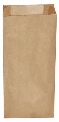 Produktbild von 500x Papierfaltenbeutel Papiertüten braun 20+7 x 43 cm für ca. 5 kg Inhalt