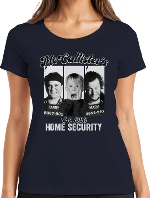 Produktbild von McCallister's Home Security Harry Marv Kevin - Weihnachten Christmas Xmas Damen T-Shirt, Navy, 3XL