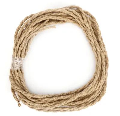 Obrázek produktu pro Vintage konopné lano, kroucená dvojice, elektrický drátový kabel, DIY příslušenství pro lustry, 2 metry