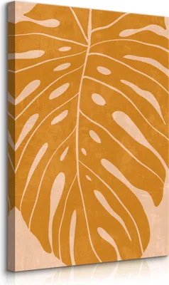 Produktbild von Muralo Leinwandbild Canvas tropisches BLATT Natur Boho Wandbild für Wohnzimmer Br. 50cm x Hö. 70cm